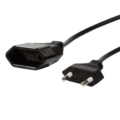 LogiLink 2m, 2xCEE 7/16 Nero CEE7/16