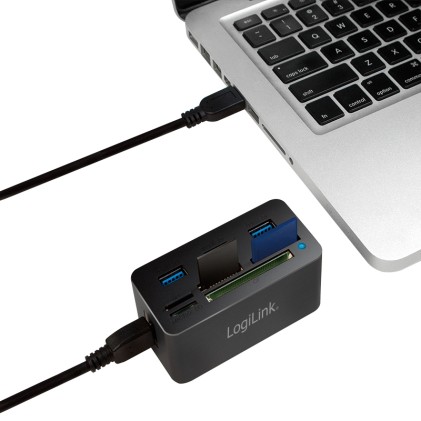 LogiLink CR0042 replicatore di porte e docking station per notebook USB 3.2 Gen 1 (3.1 Gen 1) Type-A