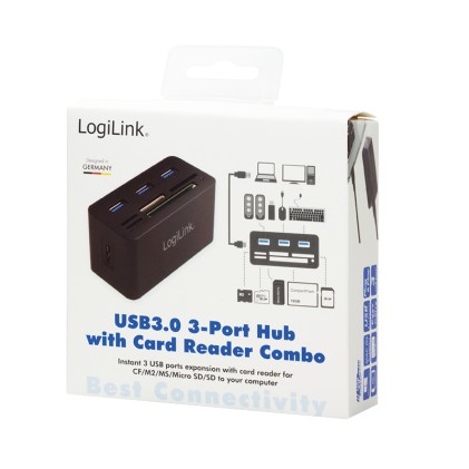 LogiLink CR0042 replicatore di porte e docking station per notebook USB 3.2 Gen 1 (3.1 Gen 1) Type-A