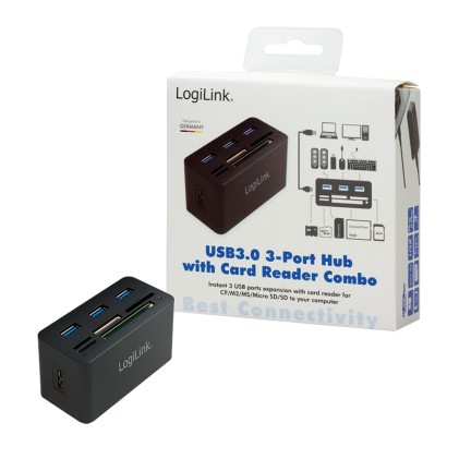 LogiLink CR0042 replicatore di porte e docking station per notebook USB 3.2 Gen 1 (3.1 Gen 1) Type-A