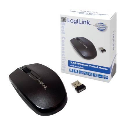 Mouse LogiLink 2,4 GHz Mini wireless ottico, 1200 dpi, black (ID0114)