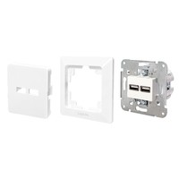LogiLink PA0163 presa energia 2x USB Bianco