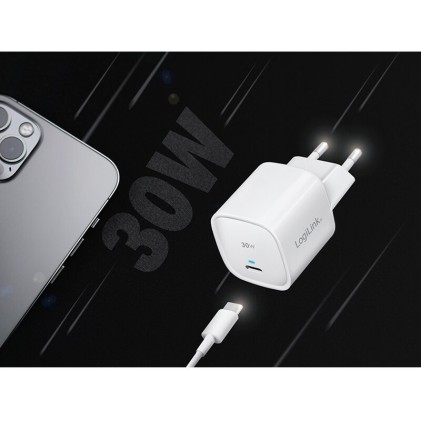 LogiLink PA0279 Caricabatterie per dispositivi mobili Smartphone, Tablet, Universale Bianco AC Ricarica rapida Interno