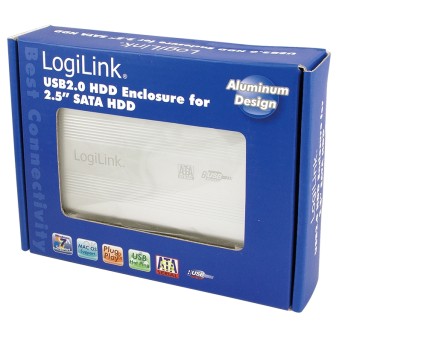 LogiLink UA0041A contenitore di unit&agrave; di archiviazione Argento 2.5"