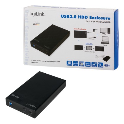 Box Esterno Hard Disk Logilink External Hdd Enclosure 3,5" Sata Usb 3.