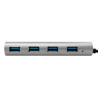 LOGILINK UA0307 LOGILINK - USB 3.0 hub, 4 port with card reader, aluminum casing, silver