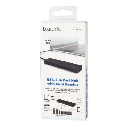 LogiLink UA0312 replicatore di porte e docking station per notebook USB 3.2 Gen 1 (3.1 Gen 1) Type-C Nero