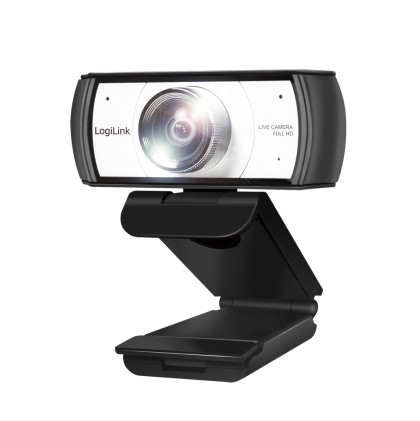 LogiLink UA0377 webcam 2 MP 1920 x 1080 Pixel USB 2.0 Nero, Argento