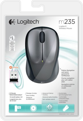 Logitech M235 mouse Ambidestro RF Wireless Ottico 1000 DPI