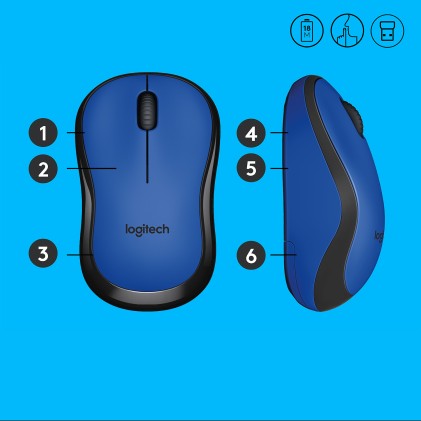 Logitech M220 SILENT mouse Ambidestro RF Wireless Ottico 1000 DPI