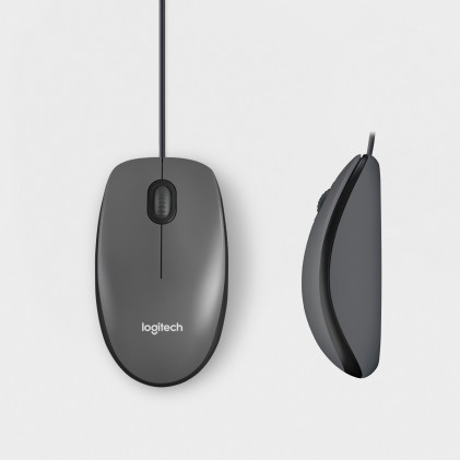 Logitech M100 mouse USB tipo A Ottico 1000 DPI Ambidestro