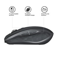 Logitech MX Anywhere 2S Wireless Mobile mouse Mano destra Wireless a RF + Bluetooth 4000 DPI