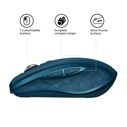 Logitech MX Anywhere 2S Wireless Mobile mouse Mano destra RF senza fili + Bluetooth 4000 DPI
