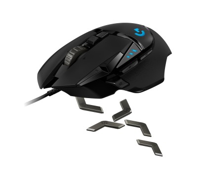 Logitech G Logitech G502 Mouse Gaming HERO Prestazioni Elevate, Sensore HERO 25K, 25600 DPI, RGB, Pesi Regolabili, 11 Pulsanti Programmabili, Memoria Integrata, per PC/Mac/Laptop. Nero
