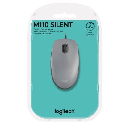 Mouse LOGITECH M110 SILENT - MID GRAY - EMEA