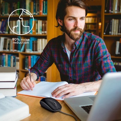 Logitech Mouse Usb Ottico B110 Silent Nero