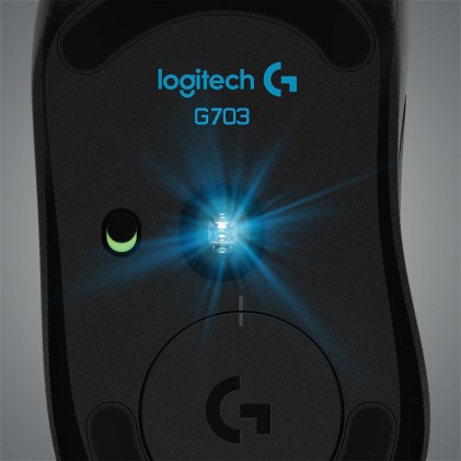 Logitech G G703 Lightspeed mouse Gaming Mano destra RF Wireless Ottico 25600 DPI