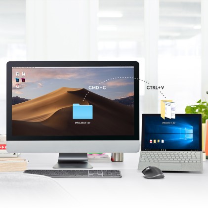 Logitech MX Master 3 Mouse Wireless Avanzato, Ricevitore Bluetooth o USB 2,4 GHz, Scorrimento &lrm;Ultrarapido, 4000 DPI Qualsiasi Superficie, Ergonomico, 7 Pulsanti, PC/Mac/Laptop/iPadOS - Grigio Chiaro