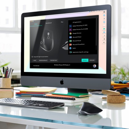 Logitech MX Master 3 &ndash; Mouse Wireless Avanzato per Mac, Scorrimento Rapido, Design Ergonomico, 4000 DPI, Personalizzabile, USB-C Risparmio Energia, Bluetooth, Apple MacBook, Compatibile iPad