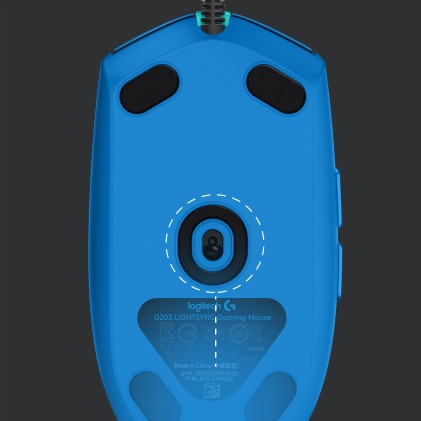 ORIGINALE Logitech Accessori per computer Blu 910-005798 G203 Gaming Maus USB, 6 pulsanti, 200 - 8000 DPI, RGB, 2.1 m, 62.15 x 116.6 x 38.2 mm, 85 g