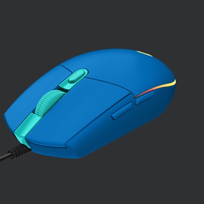 ORIGINALE Logitech Accessori per computer Blu 910-005798 G203 Gaming Maus USB, 6 pulsanti, 200 - 8000 DPI, RGB, 2.1 m, 62.15 x 116.6 x 38.2 mm, 85 g