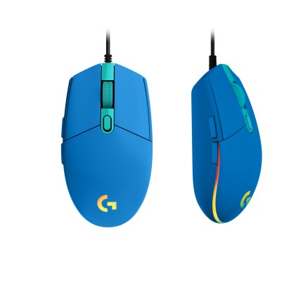 ORIGINALE Logitech Accessori per computer Blu 910-005798 G203 Gaming Maus USB, 6 pulsanti, 200 - 8000 DPI, RGB, 2.1 m, 62.15 x 116.6 x 38.2 mm, 85 g
