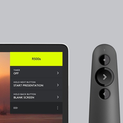 Logitech R500 puntatore wireless Bluetooth/RF Grafite