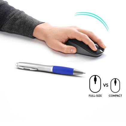 Logitech Mouse Wireless M190 Full-Size, Ottico, Usb, Antracite