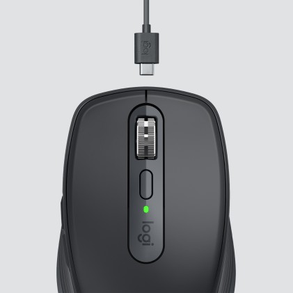 Logitech MX Anywhere 3 Mouse Compatto Performante – Wireless, Scroller Elettromagnetico, Ergonomico, Sensore 4000 DPI, Pulsanti Custom, USB-C, Bluetooth, Apple Mac, iPad, Windows PC, Linux, Chrome