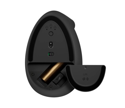 Logitech Lift Mouse Ergonomico Verticale, Senza Fili, Ricevitore Bluetooth o Logi Bolt USB, Clic Silenziosi, 4 Tasti, Compatibile con Windows / macOS / iPadOS, Laptop, PC. Grafite