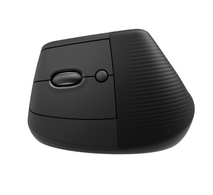 Logitech Lift Left Mouse Ergonomico Verticale, per Mancini, Senza Fili, Bluetooth o Logi Bolt USB, Clic Silenziosi, 4 Tasti, Compatibile con Windows / macOS / iPadOS, Laptop, PC. Grafite