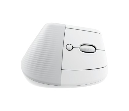 Logitech Lift Mouse Ergonomico Verticale, Senza Fili, Ricevitore Bluetooth o Logi Bolt USB, Clic Silenziosi, 4 Tasti, Compatibile con Windows / macOS / iPadOS, Laptop, PC. Bianco