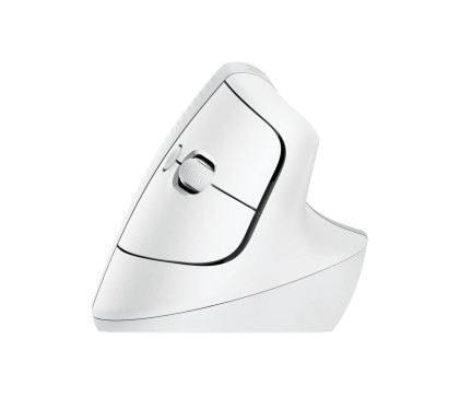 Logitech Lift Mouse Ergonomico Verticale, Senza Fili, Ricevitore Bluetooth o Logi Bolt USB, Clic Silenziosi, 4 Tasti, Compatibile con Windows / macOS / iPadOS, Laptop, PC. Bianco