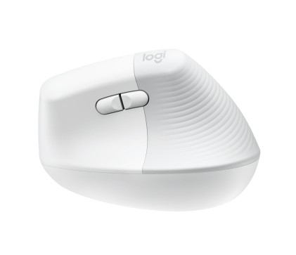 Logitech Lift Mouse Ergonomico Verticale, Senza Fili, Ricevitore Bluetooth o Logi Bolt USB, Clic Silenziosi, 4 Tasti, Compatibile con Windows / macOS / iPadOS, Laptop, PC. Bianco