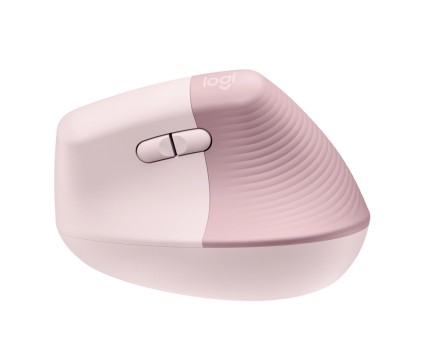 Logitech Lift Mouse Ergonomico Verticale, Senza Fili, Ricevitore Bluetooth o Logi Bolt USB, Clic Silenziosi, 4 Tasti, Compatibile con Windows / macOS / iPadOS, Laptop, PC. Rosa