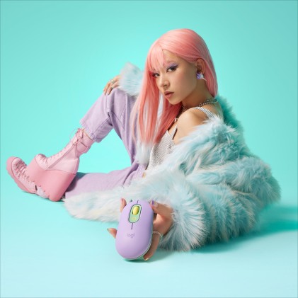 Logitech POP Mouse Wireless con Emoji personalizzabili, Tecnologia SilentTouch, Precisione e Velocit&agrave;, Design Compatto, Bluetooth, USB, Multidispositivo, Compatibile OS - Daydream