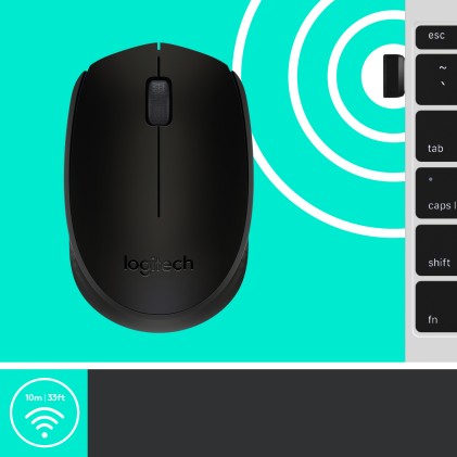 MOUSE LOGITECH WIRELESS NERO M171