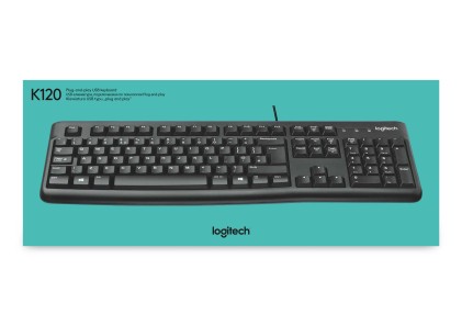 Logitech Keyboard K120 for Business tastiera Ufficio USB QWERTY US International Nero