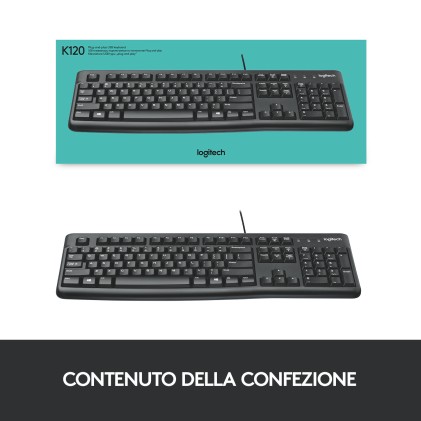 Tastiera Computer Logitech 920-002492 K120 Keyboard Nero