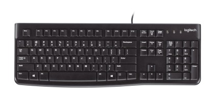 Logitech K120 Corded Keyboard tastiera USB QWERTY Spagnolo Nero