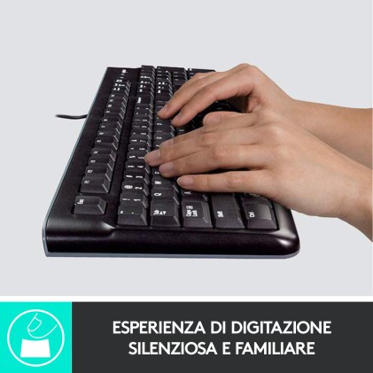 Tastiera Mk120 Log + Mouse Nera Usb Retail