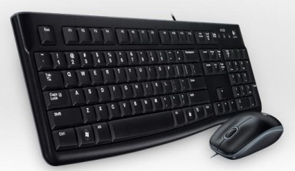 Logitech Desktop MK120 tastiera Mouse incluso USB QWERTY Portoghese Nero