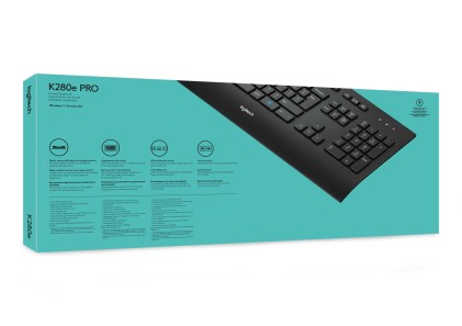 Logitech K280E Pro f/ Business tastiera Ufficio USB QWERTY US International Nero