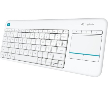 Logitech K400 Plus Tv tastiera RF Wireless QWERTY Spagnolo Bianco