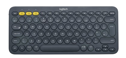 Logitech K380 Multi-Device tastiera Bluetooth QWERTY Spagnolo Grigio