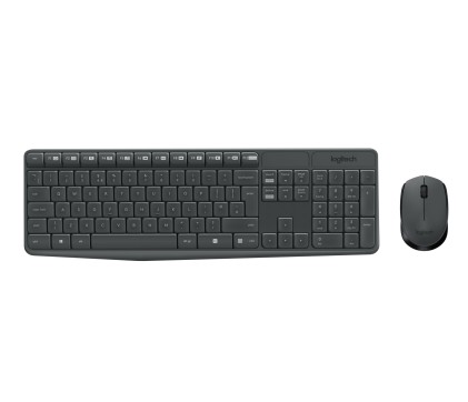 Logitech MK235 tastiera Mouse incluso USB QWERTY Spagnolo Grigio