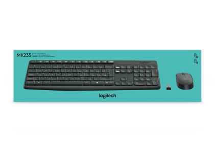 Logitech MK235 tastiera Mouse incluso USB QWERTY Spagnolo Grigio