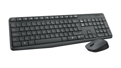 Logitech MK235 tastiera Mouse incluso USB QWERTY Spagnolo Grigio