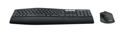 Logitech 920-008221 tastiera Mouse incluso Universale RF senza fili + Bluetooth QWERTZ Tedesco Nero