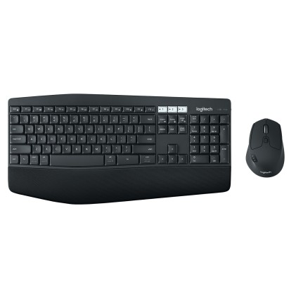 Logitech 920-008221 tastiera Mouse incluso Universale RF senza fili + Bluetooth QWERTZ Tedesco Nero